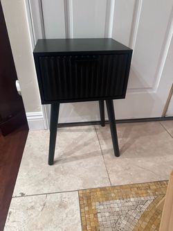 Modern Black Nightstand / Side Table