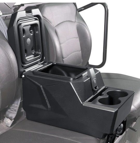 UTV Center Console Armrest Box with Cup Holders, Universal Fit Bench Seat Storage Compatible with Ranger 1000/ XP 1000/570, Uforce 1000/ 1000XL, Defen