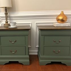 Earthy Green Nightstands (2)