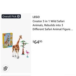 LEGO Creator 3 in 1 Wild Safari Animals