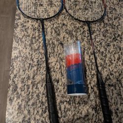 Badminton Rockets With Cocks