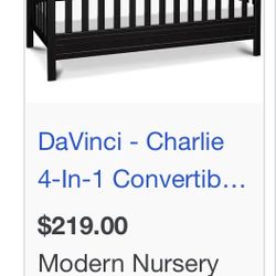 New*Open Box*Davinci 4-in-1 Convertible Crib