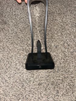 Black Headphone Stand with USB Charging Base
