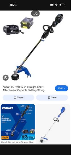 Brand new Kobalt 80volt weed eater battery and charger included