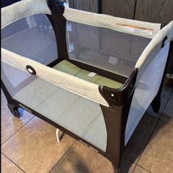  Graco Pack ’n Play Portable Foldable Play Yard | Brown Beige Green | Infant Toddler