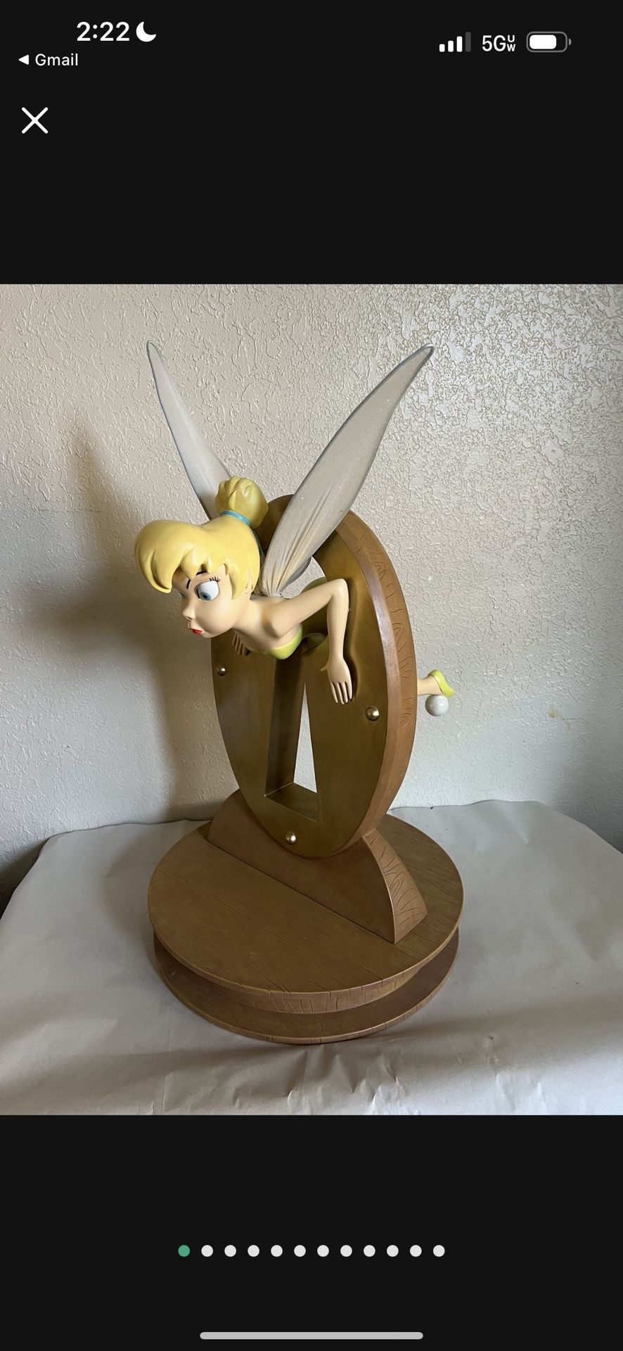 Disney Auctions 50th An Peter Pan Tinker Bell Statue Figurine 200 Limited 26”