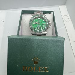 Brand New Automatic Movement Green Face / Silver Band Designer Watch With Box! 