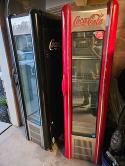 Coca cola refrigerator/ vintage/ coke/ cooler