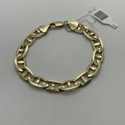 GUCCI BRACELET 14KT YELLOW GOLD, 8” LENGHT, 9.6 MM, 28.9 GRAMS. 