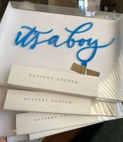 It’s a Boy acrylic dessert cake topper