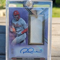 2021 Triple Threads RHYS HOSKINS Jumbo Patch Auto /75- Philadelphia Phillies