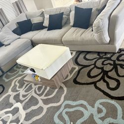 Sectional + Cushions + Table