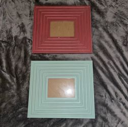 16” Picture Frames Baby Blue And Maroon