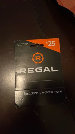 Regal movie gift card $25