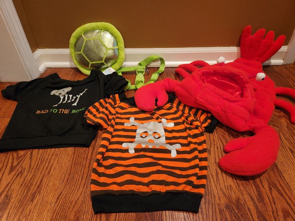 Dog Costume~Halloween (4)+Harness (1)+BONUS Christmas Reindeer Cap/Hat (1)