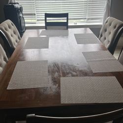 Dining room table and chairs