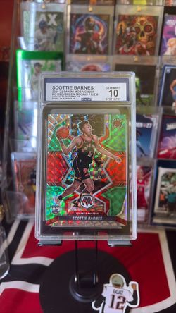 Scottie Barnes 2021-22 Panini Mosaic RC Red/Green Prizm CGC 10