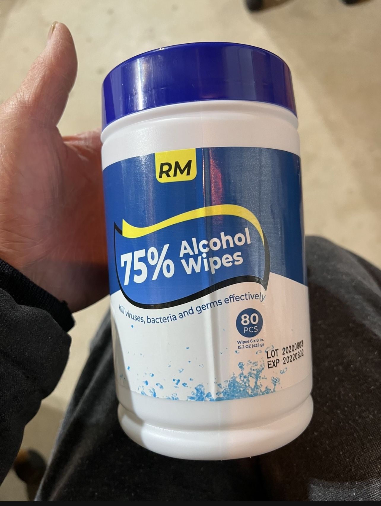 Alcohol Wipes (Case Of 10 Canister) $3
