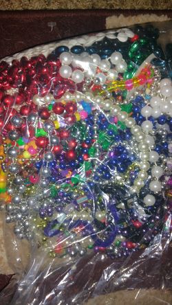 Bag of Mardigra mostly necklaces
