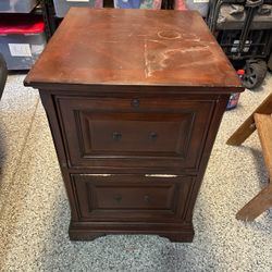 2-Drawer Heavy Wood Filing Cabinet