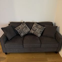 Dream Gray Sofa With Decorative Cushions 