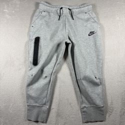 Nike Sportswear Youth Kids Size Small Gray Tech Fleece Joggers #293