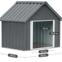 New metal outdoor dog house