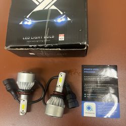  9005 6000K Crownova LED Headlight Bulbs – Ultra Bright, Plug & Play Conversion Kit, Cool White High Beam Lights (Pair)