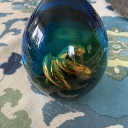  Beautiful unique Glass Paperweight 4 Inches Tall