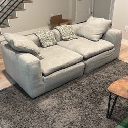 Restoration Hardware Grey Couch - Well Kept
