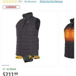 DEWALT Womens Lightweight Puffer Heated Vest Black (S-XL) $150
