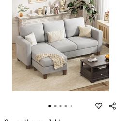 Light Gray Sectional Sofa with Ottoman — Garage Pickup, Priced to Sell