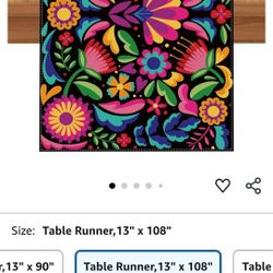 mexican floral table runner