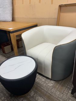 Modern Chair with Accent Table