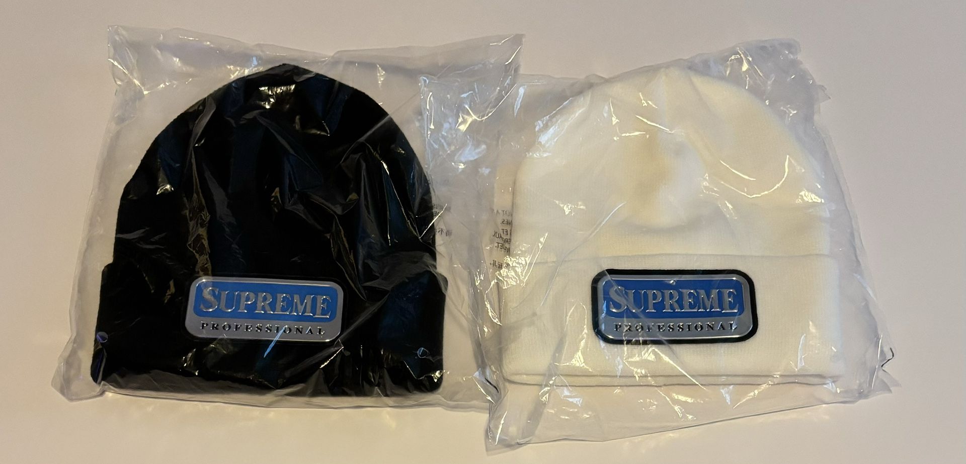 White And Black Supreme Beanies