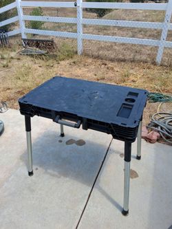 Portable Folding Work Table with Storage