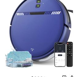 Brand New Robot Vacuum, Robot Vacuum and Mop, 2 in 1 Vacuum Mop Robot with 2300Pa Suction, Schedule for Self-Charging, Ideal for Pet Hair, Hard Floor