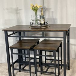 Rustic Industrial Breakfast Bar LIKE NEW!