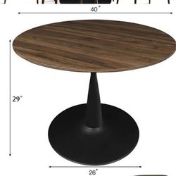 Mid-Century Modern Pedestal Dining Table and Boucle Chairs
