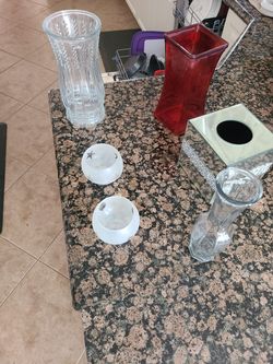 Vases and tissue holder