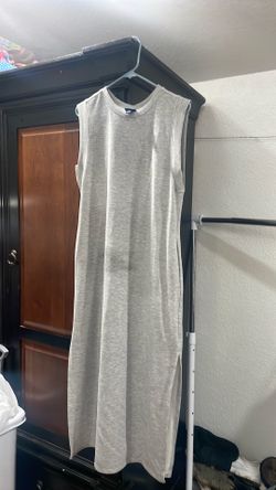 Scoop Long Grey Dress