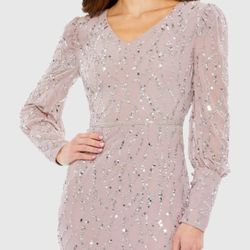 Mac Duggal NWT STYLE #10767 Violet Beaded Fit Flare Hidden Zipper NEW 2 Available 