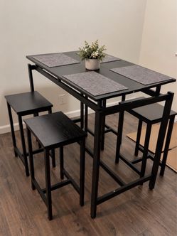 Black Table Set Of 5