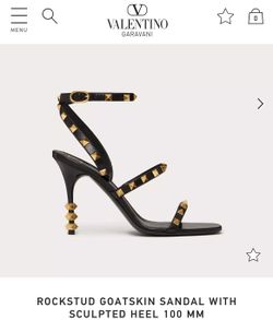 Valentino Garavani 100mm Rockstud-detail sandals - Black