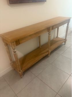 Everett Long Wood Foyer Table