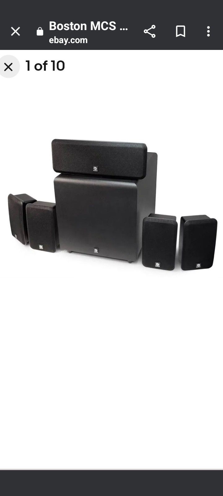 Boston MCS 160 5.1 Surround Speaker System.