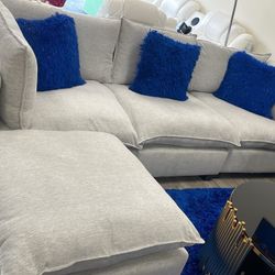 L-shaped sofa. NEW. $53 Down. 