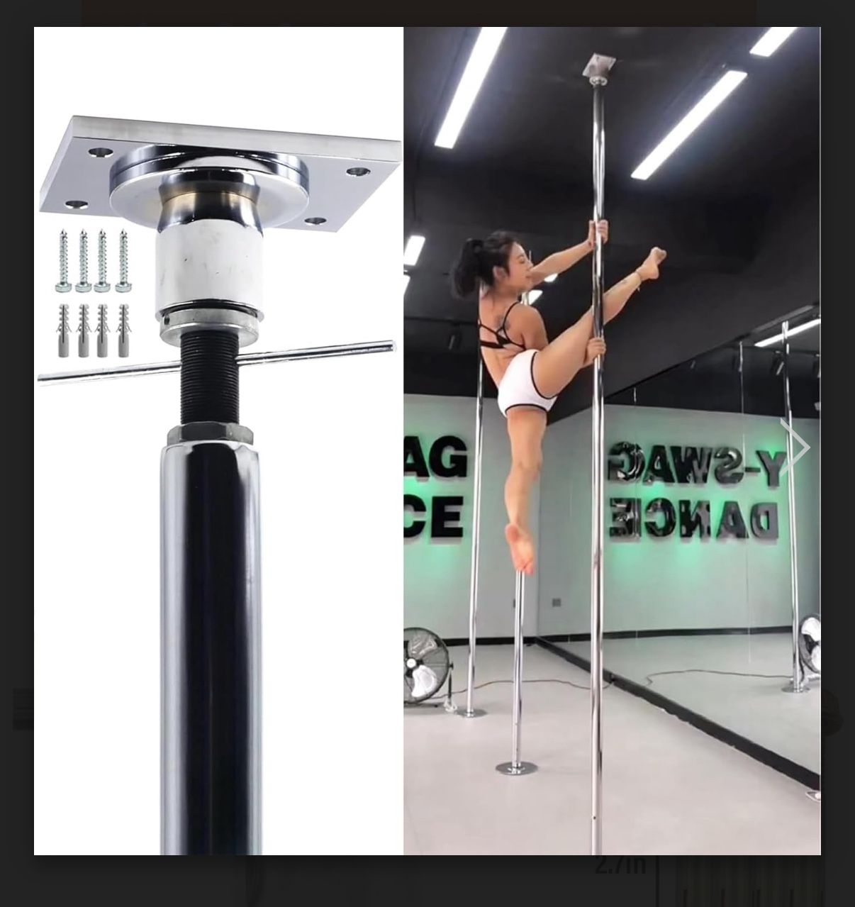 Fitness Pole- Heavy Duty X2 