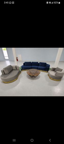 Custom made contemporary Sectional, Loveseat & Chair!