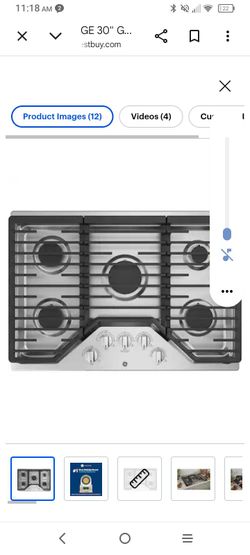 GE 30" GAS COOKTOP STAINLESS